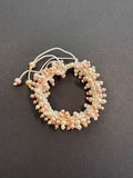 Pink-hued pearl bead bracelet