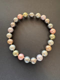 Pastel-hued (17-18mm) shell pearl necklace