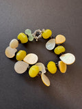 Shell and semi-precious stone bracelet