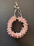 Pink and white pearl bead bracelet