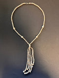White pearl y-shaped necklace