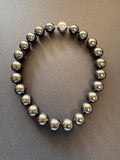 Black 18mm shell pearl necklace