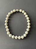 Light silver-hued (15-16mm) shell pearl necklace