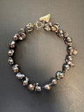 Peacock-hued baroque pearl necklace