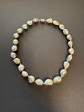 Silver-grey-hued baroque pearl necklace