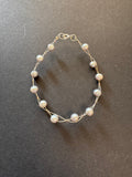 Silvery-grey-hued pearl twisted strand bracelet